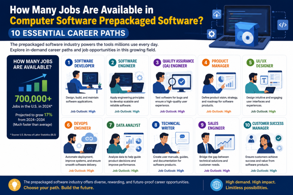 How Many Jobs Are Available in Computer Software: Prepackaged Software? 1 How Many Jobs Are Available in Computer Software: Prepackaged Software?